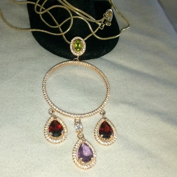 Beautiful custom made natural gemstone pendant - Picture 3 of 4